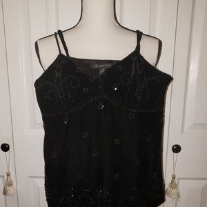 INC Velvet Beaded Camisole Top